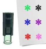 Stempel of Stempeltje van een Sneeuwvlok - afdruk ca 10mm