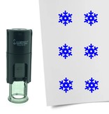 Stempel of Stempeltje van een Sneeuwvlok - afdruk ca 10mm