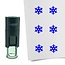 Stempel of Stempeltje van een Sneeuwvlok - afdruk ca 10mm