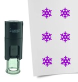 Stempel of Stempeltje van een Sneeuwvlok - afdruk ca 10mm