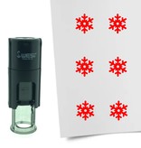 Stempel of Stempeltje van een Sneeuwvlok - afdruk ca 10mm