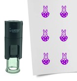 Stempel of Stempeltje van een Paashaas in ei - afdruk ca 10mm