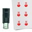 Stempel of Stempeltje van een Paashaas in ei - afdruk ca 10mm