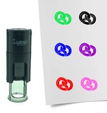 Stempel of Stempeltje van een Pretzel - afdruk ca 10mm