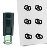 Stempel of Stempeltje van een Pretzel - afdruk ca 10mm