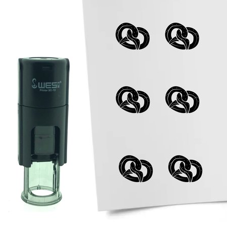 Stempel of Stempeltje van een Pretzel - afdruk ca 10mm