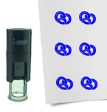 Stempel of Stempeltje van een Pretzel - afdruk ca 10mm