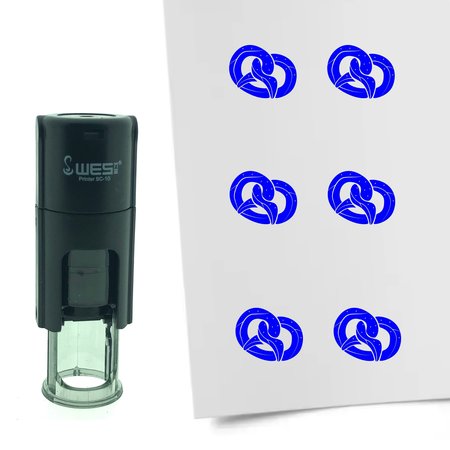 Stempel of Stempeltje van een Pretzel - afdruk ca 10mm