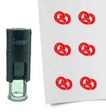 Stempel of Stempeltje van een Pretzel - afdruk ca 10mm