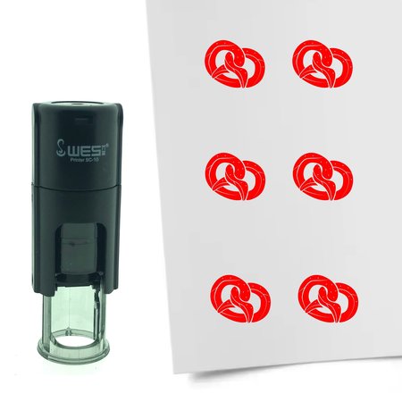 Stempel of Stempeltje van een Pretzel - afdruk ca 10mm