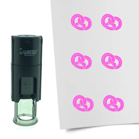 Stempel of Stempeltje van een Pretzel - afdruk ca 10mm