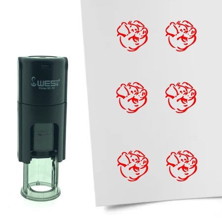 Stempel of Stempeltje van een Varken - afdruk ca 10mm