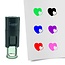 Stempel of Stempeltje van twee hartjes verstrengeld - afdruk ca 10mm