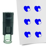 Stempel of Stempeltje van twee hartjes verstrengeld - afdruk ca 10mm