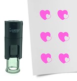 Stempel of Stempeltje van twee hartjes verstrengeld - afdruk ca 10mm