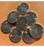 Restpartij Sleutellabels Aluminium 001 t/m 2000 - 001 t/m 1000