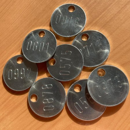 Restpartij Sleutellabels Aluminium 001 t/m 2000 - 001 t/m 1000