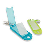 Openklapbare sleutellabel met papierstrook 60 x22 mm met wartel per 1 stuk