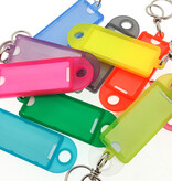 Openklapbare sleutellabel met papierstrook 60 x22 mm met wartel per 1 stuk