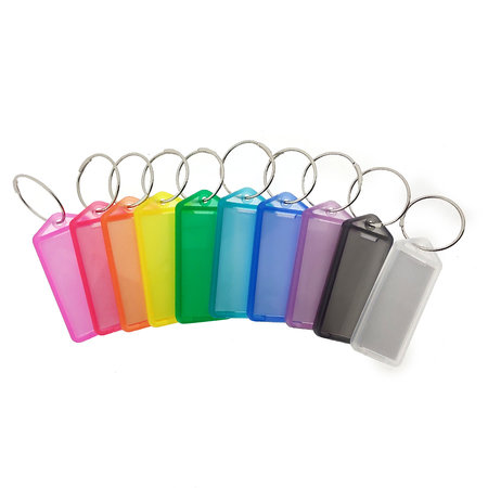 Openklapbare sleutellabels 60 x 27 mm met ring - per 100 stuks