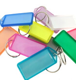 Openklapbare sleutellabels 60 x 27 mm met ring - per 100 stuks