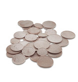 CombiCraft Blanco Houtvezel Biologisch Afbreekbare munten met rand - 100 stuks
