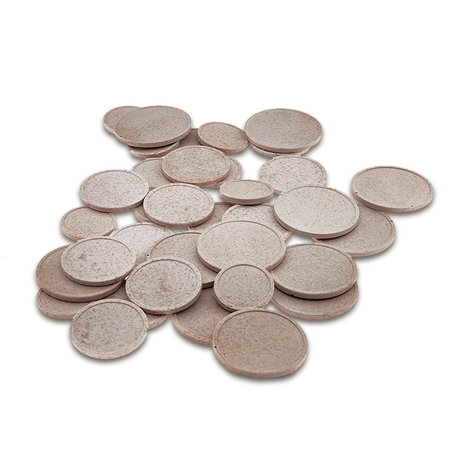 CombiCraft Blanco Houtvezel Biologisch Afbreekbare munten met rand - 100 stuks