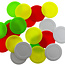 CombiCraft Blanco plastic munten, pokermunten of casinomunten in 4 kleuren Ø40mm - 100 stuks