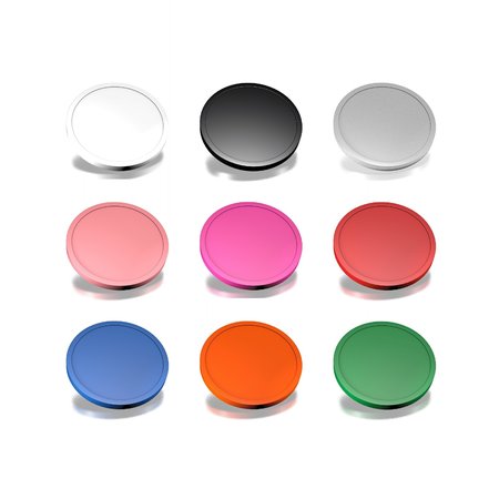 CombiCraft Blanco Plastic munten met rand in diverse kleuren Ø29mm - 100 stuks