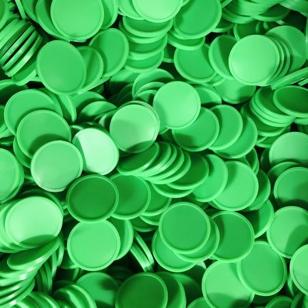 Blanco Plastic munten met rand in diverse kleuren Ø29mm - 100 stuks
