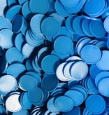 Blanco Plastic munten met rand in diverse kleuren Ø29mm - 100 stuks