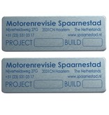 CombiCraft Aluminium Langwerpige Logoplaatjes  Weersbestendig in diverse maten verkrijgbaar met afgeronde hoeken. Stanskwaliteit.