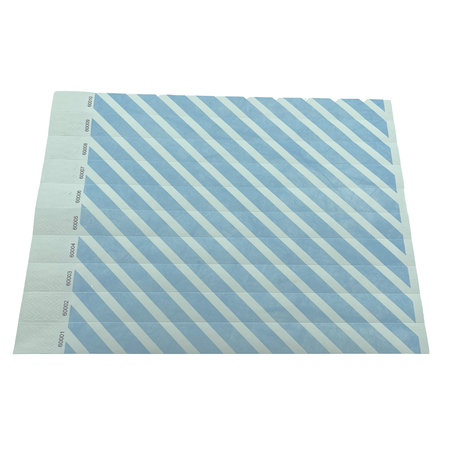 TYVEK® Gestreepte originele TYVEK© polsbandjes met plakstrip in 6 kleuren - per 100 stuks