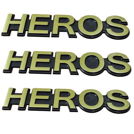 In kunststof gegoten Elix Logoplaatjes met metaal look toplaag