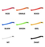 Blanco textiel polsbandjes met cap-lock sluiting - per 100 stuks