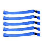 Blanco textiel polsbandjes met cap-lock sluiting - per 100 stuks