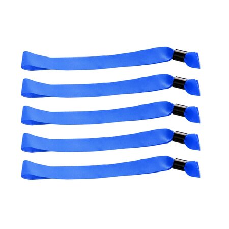 Blanco textiel polsbandjes met cap-lock sluiting - per 100 stuks