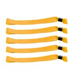 Blanco textiel polsbandjes met cap-lock sluiting - per 100 stuks