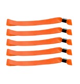 Blanco textiel polsbandjes met cap-lock sluiting - per 100 stuks