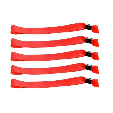 Blanco textiel polsbandjes met cap-lock sluiting - per 100 stuks