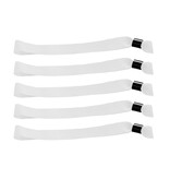 Blanco textiel polsbandjes met cap-lock sluiting - per 100 stuks