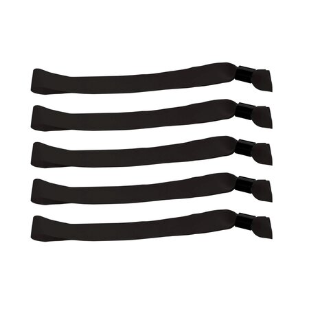 Blanco textiel polsbandjes met cap-lock sluiting - per 100 stuks