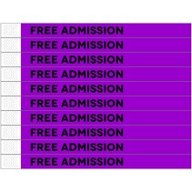 Free Admission Polsbandjes