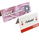 Tafelbordje polystyreen met eigen ontwerp in full colour