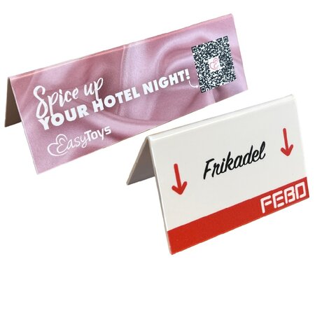 Tafelbordje polystyreen met eigen ontwerp in full colour