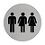 Genderneutraal bordje Aluminium