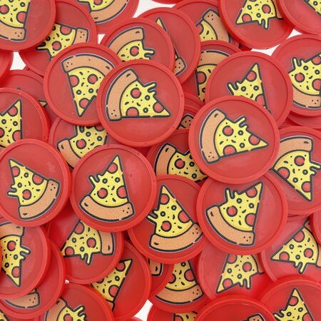 CombiCraft Gekleurde Pizza Consumptiemunten Ø29mm - 100 stuks