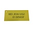 Groot Aluminium Label 140x65mm met jouw eigen logo in zwart gegraveerd