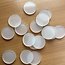 CombiCraft Restpartij Witte transparante fiches of munten - 100 stuks
