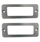Naamplaathouder aluminium 65x25x4mm inclusief naamplaatje - per 1 stuk